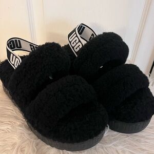 UGG Black Sherling Slippers
